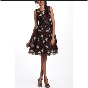 Frock by Tracy Reese Size 4 brown Silk Floral Dress